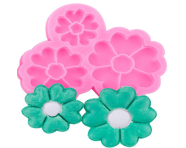 3 Cavity Flower Mould 2