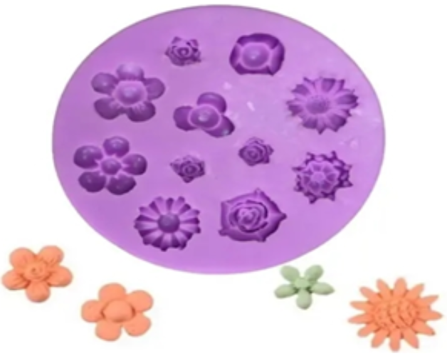 11 Cavity Flower Fondant Mould