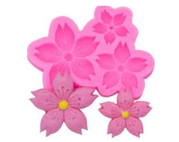 3 Cavity Flower Mould Sakura 1